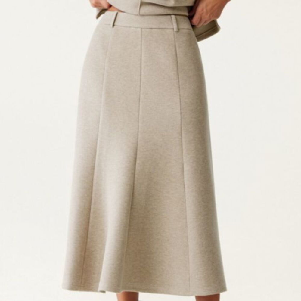 OGL FuzzLuxe Soft Cozy Wool Blend High Waisted Umbrella Hem Midi Skirt Size XS
